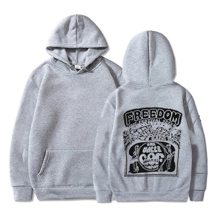 Hip Hop Cartoon Printed Long-sleeved Hoodie