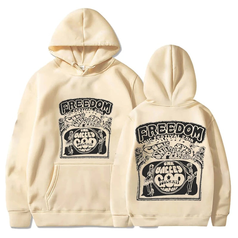 Hip Hop Cartoon Printed Long-sleeved Hoodie