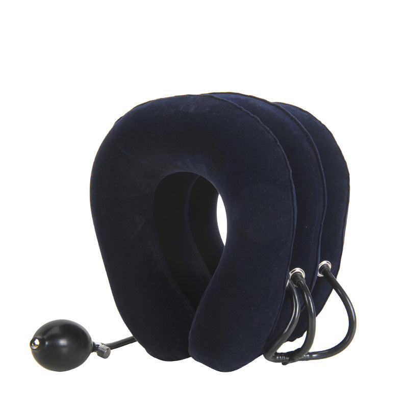 Alvoraz inflatable neck rest in Navy Blue, single collar