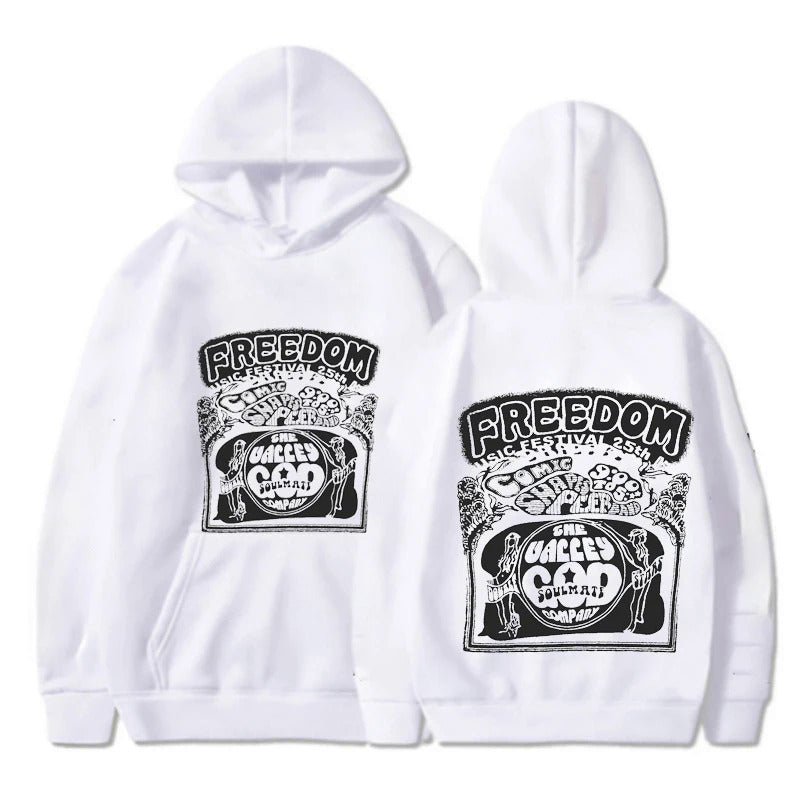 Hip Hop Cartoon Printed Long-sleeved Hoodie