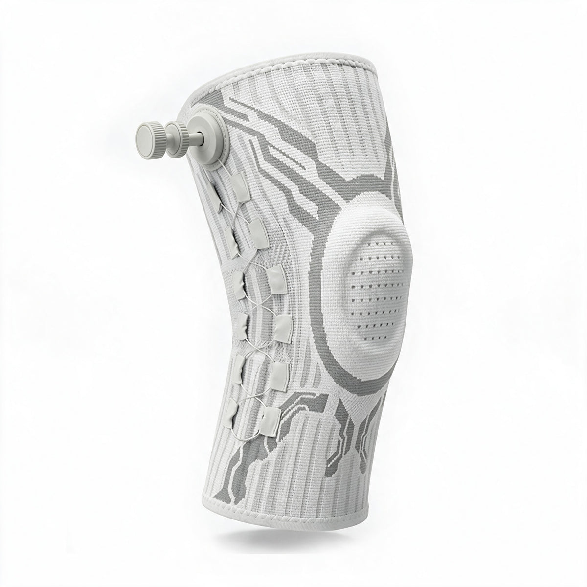 Knee support sleeve with fit dial - clean product view
