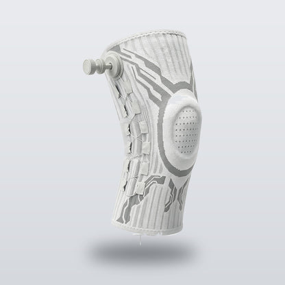 Knee sleeve shaped for the left knee