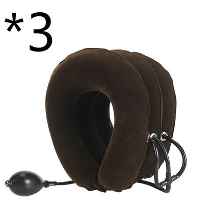 Alvoraz inflatable neck rest in Coffee, three-collar pack