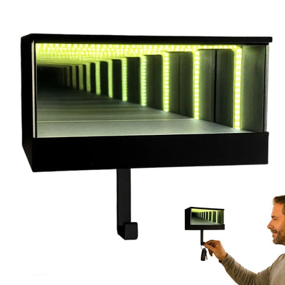Garage Key Rack 3D Wall Mounted Mirror LED Light Display Box