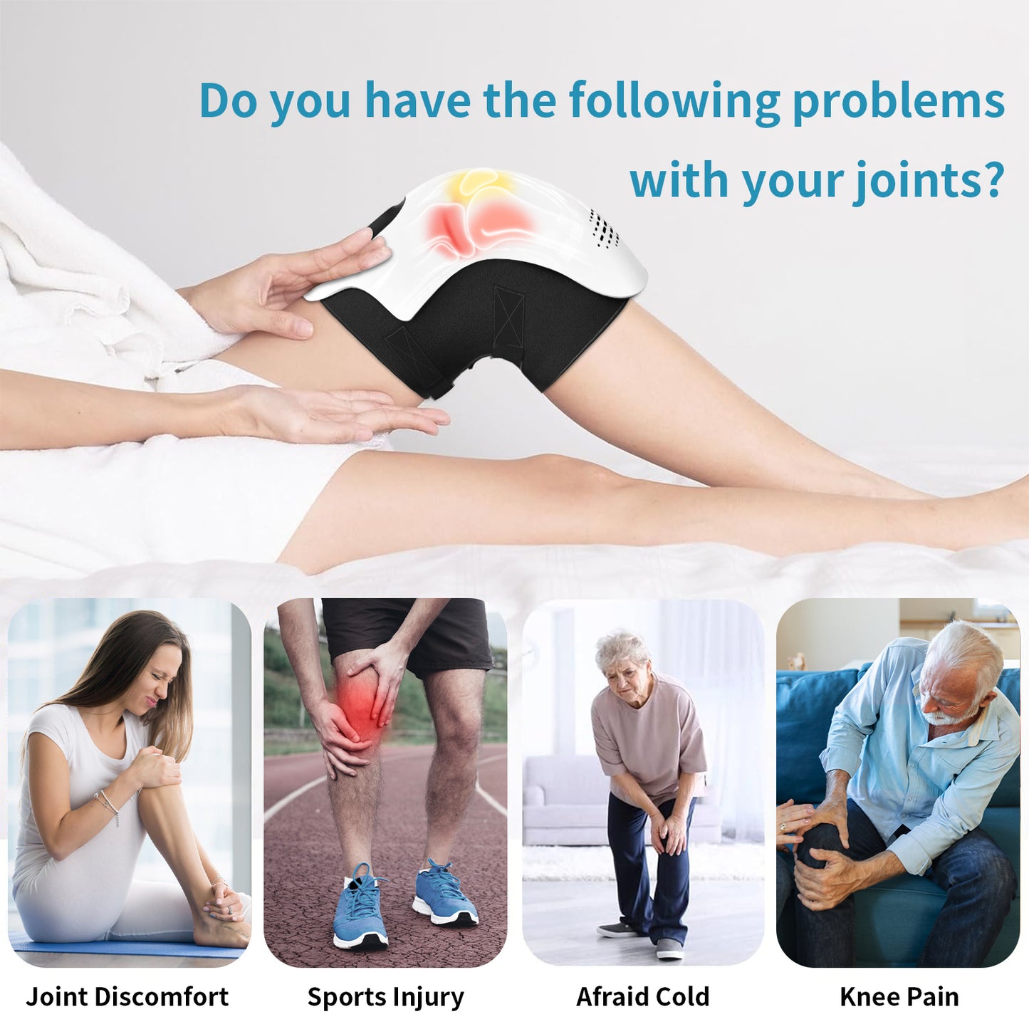 Cordless Knee Massager with Heat & Vibration