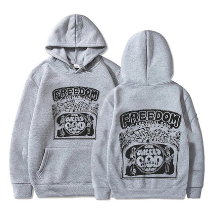 Hip Hop Cartoon Printed Long-sleeved Hoodie