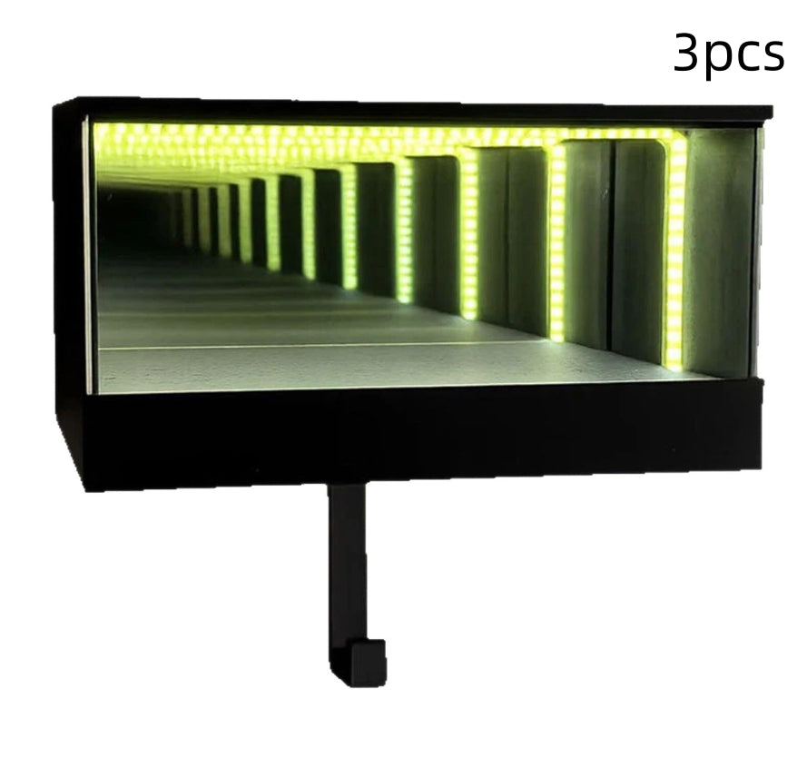 Garage Key Rack 3D Wall Mounted Mirror LED Light Display Box
