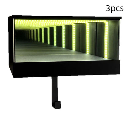 Garage Key Rack 3D Wall Mounted Mirror LED Light Display Box