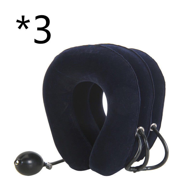 Alvoraz inflatable neck rest in Navy Blue, three-collar pack