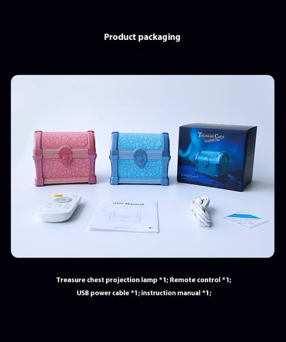 Treasure Chest Dream Starry Sky Projection Atmosphere Lighting Decoration Small Night Lamp