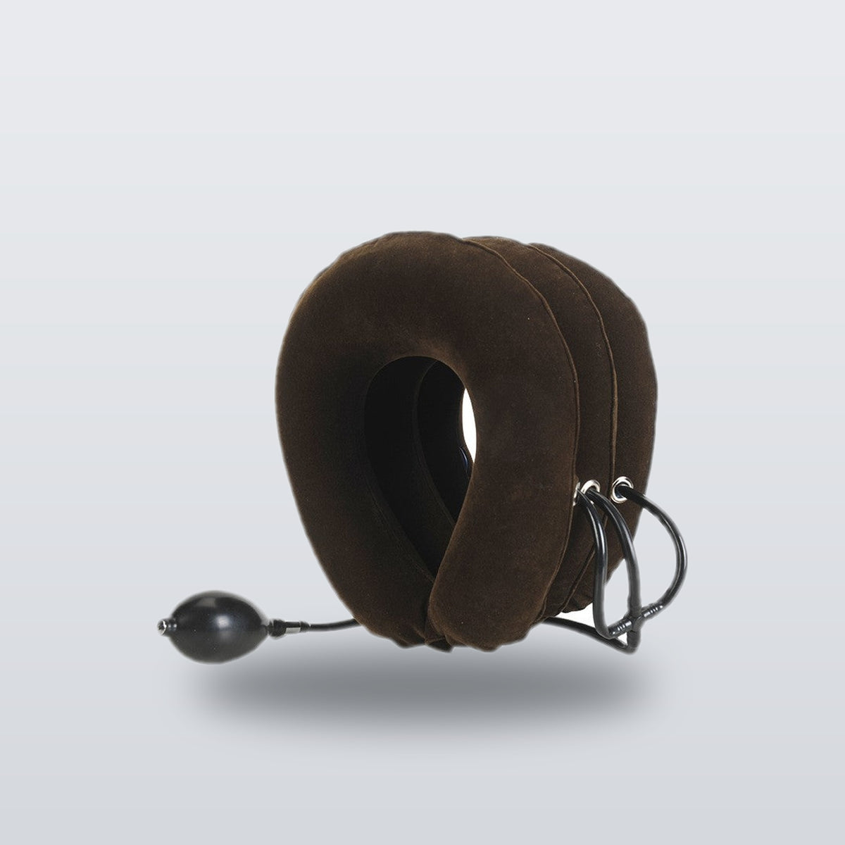 Inflatable neck rest in Coffee - single collar