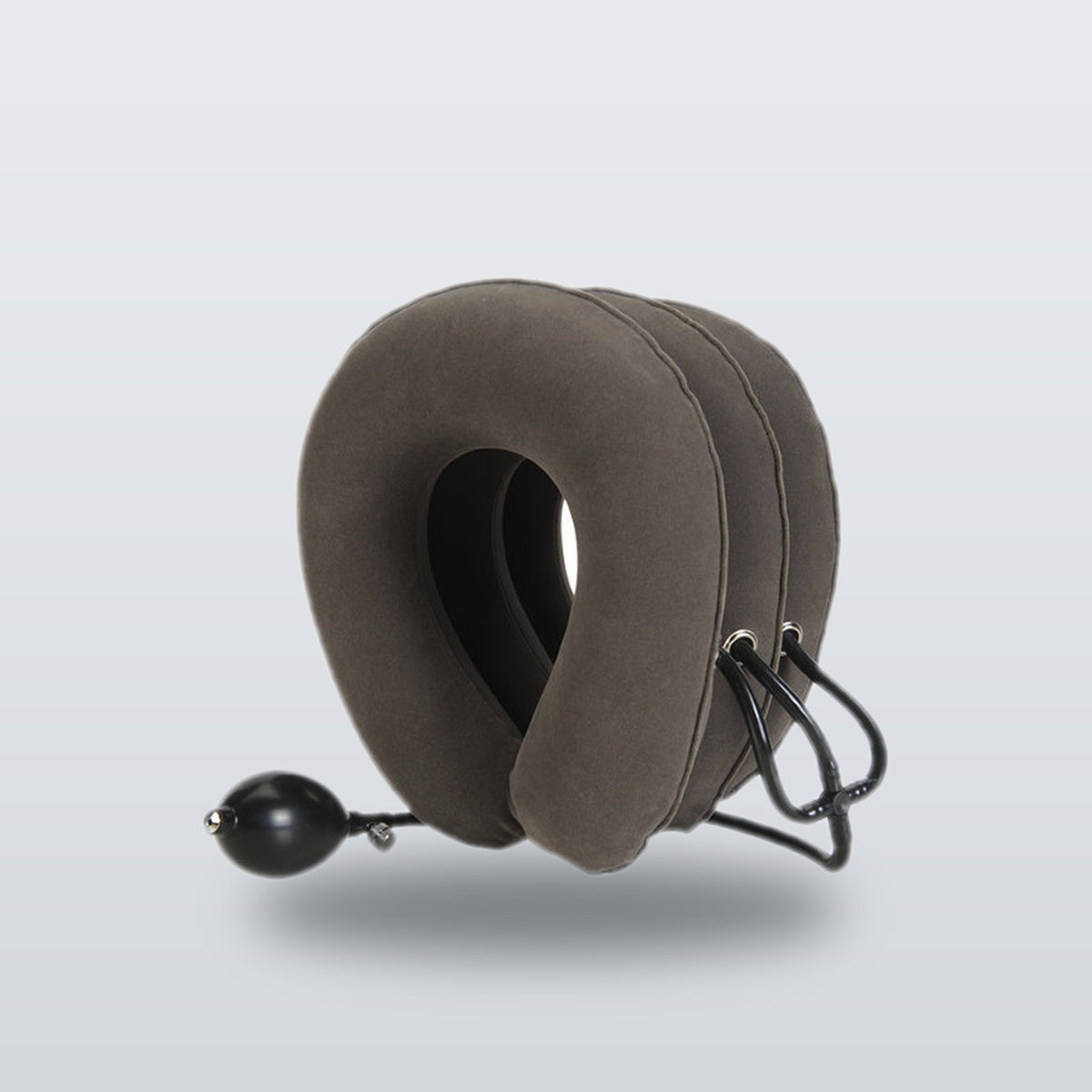 Inflatable neck rest in Grey - single collar