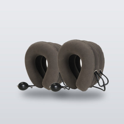 Inflatable neck rest in Grey - two-collar pack