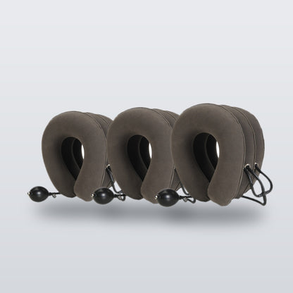 Inflatable neck rest in Grey - three-collar pack