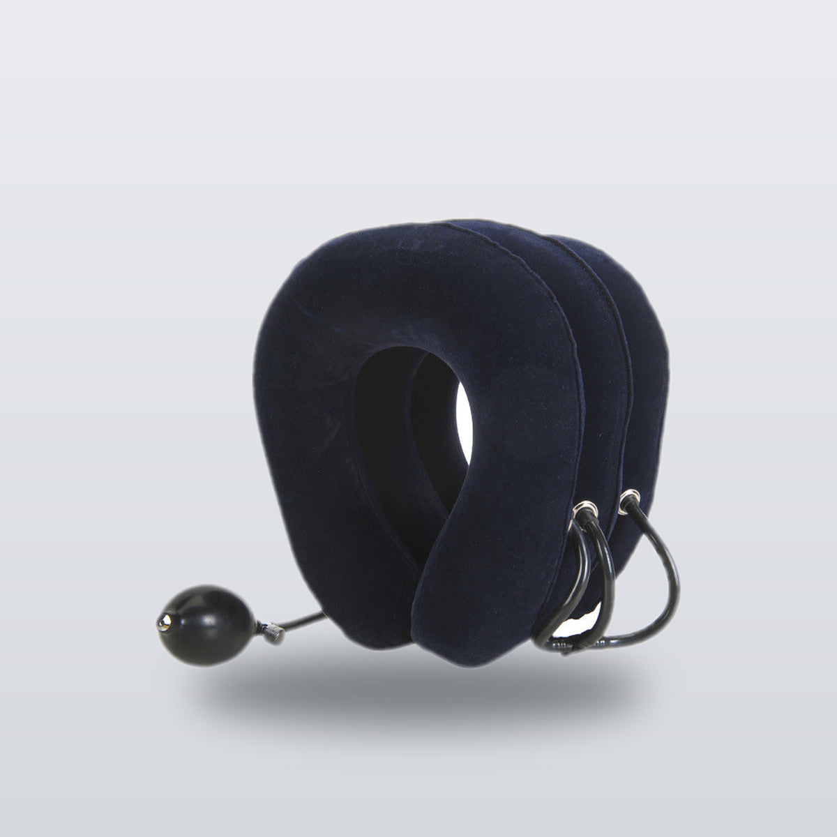 Inflatable neck rest in Navy Blue - single collar