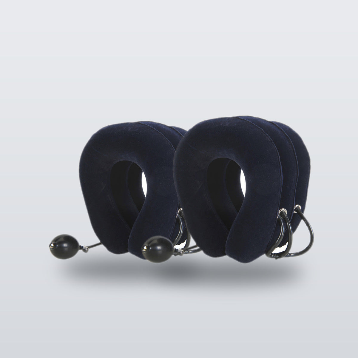 Inflatable neck rest in Navy Blue - two-collar pack
