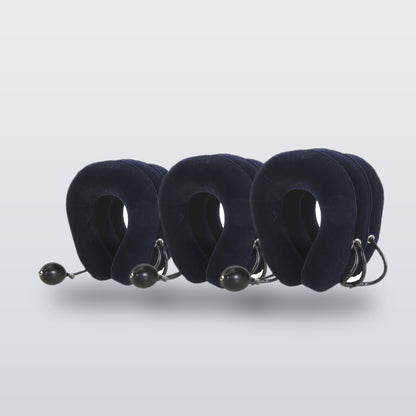 Inflatable neck rest in Navy Blue - three-collar pack